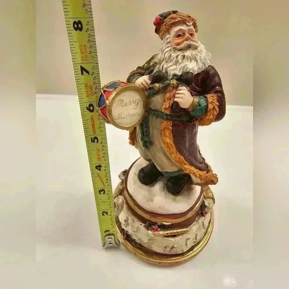 Vintage Windsor Collection " MUSICAL SANTA " Figurine Music Box Drum - Picture 10 of 10